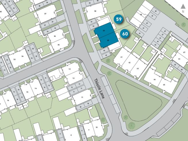 Site plan, 4 bedroom houses - artist impression subject to change